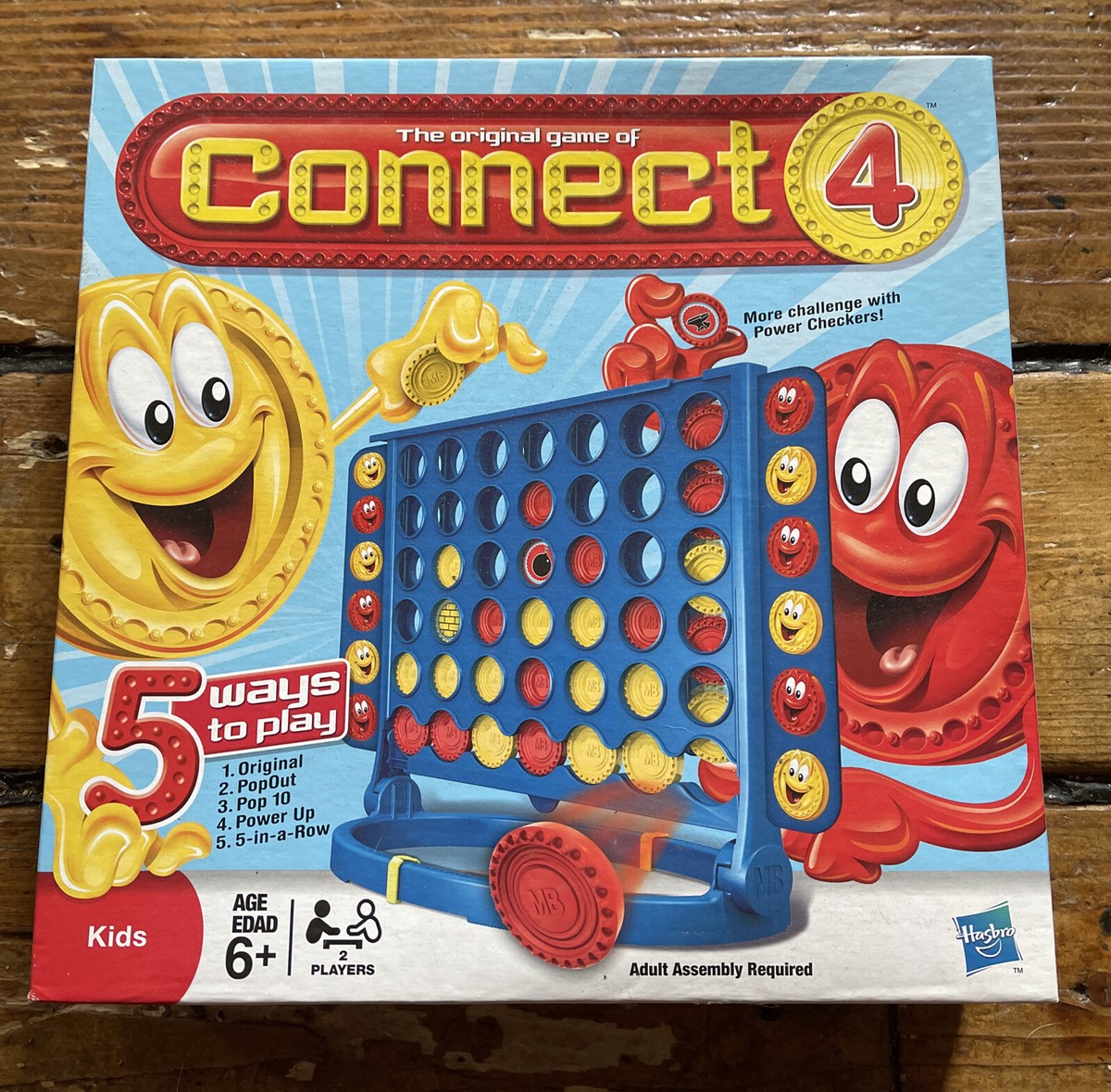 Connect 4 Classic Grid Game, 4 In A Row Game For Kids, 2 Player Strategy Board Games Ages 6