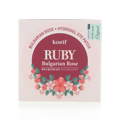 Koelf Ruby Bulgarian Rose Hydrogel Eye Patch 1.4g X 60 Pieces 30 Pairs 5/2025 NE