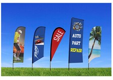 Custom Double-Sided Swooper Advertising Flag Teardrop Feather Flag Banner