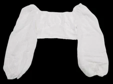 Juniors Small White Chiffon Swiss Dot Long Sleeve Crop Top Shirt 30" NWOT