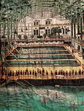 Sutro Baths San Francisco 100% Silk Scarf