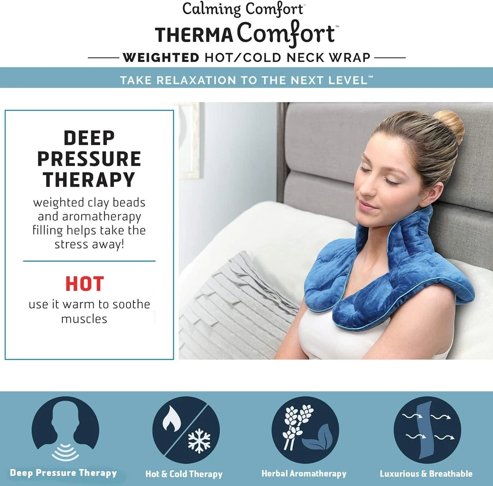 Calming Comfort ThermaComfort Weighted Hot Neck Shoulder Wrap Herbal Aromatherap - Image 3 of 4