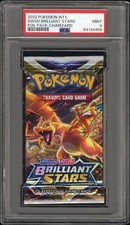 2022 POKEMON INTERNATIONAL SWSH BRILLIANT STARS CHARIZARD FOIL PACK PSA 9 MINT