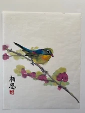 Original Bird brush painting