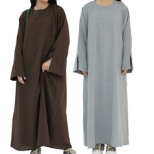 Muslim Kaftan Women Dubai Modest Party Maxi Dress Islamic Moroccan Evening Robe