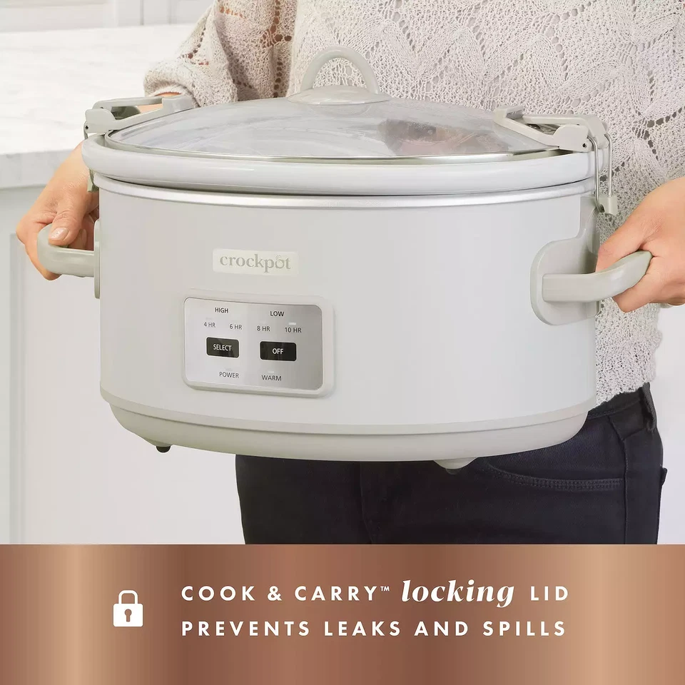 Crock-pot 7qt Slow Cooker Designer Series. Touch Control, 4 Setting, Locking Lid - Image 3 of 4