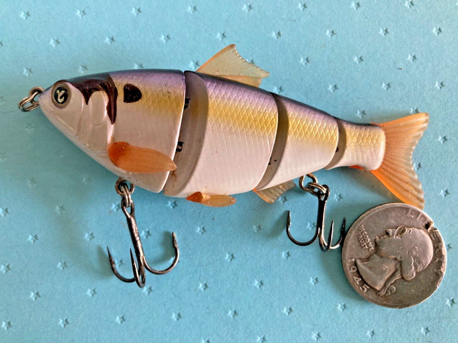 H20 Xpress 3.5” Ultimate Jointed Shad Bait Natural Shad Realistic Lure SWIMBAIT