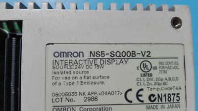 One OMRON NS5-SQ00B-V2 INTERACTIVE DISPLAY PANEL Used