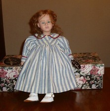 Künstlerpuppe von Ruth Treffeisen, Nelli unbespielt, Nr. 217, 40 cm, OK