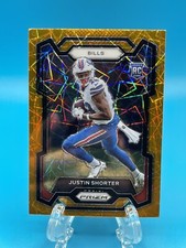 #310 Justin Shorter Buffalo Bills 2023 Panini Prizm Football Orange Lazer RC