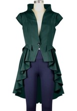 Steampunk Cap Sleeve Lightweight Costume Riding Style Vest Size 8