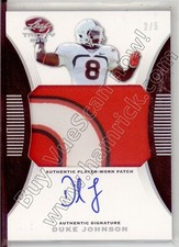 duke johnson rc rookie draft auto jersey miami hurricanes canes college 3C 2/5