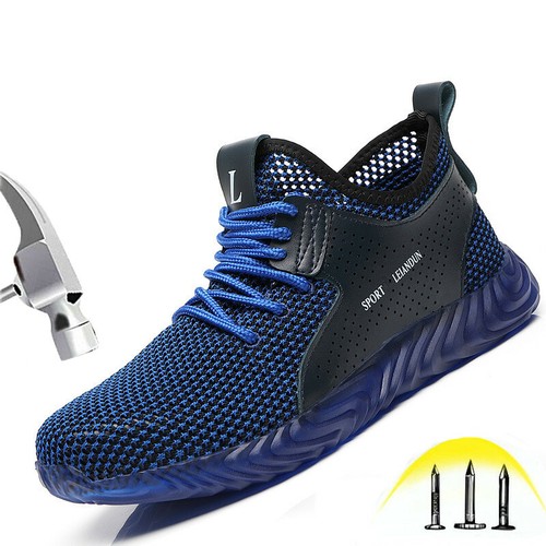 Work Shoes Mens Mesh Breathable 