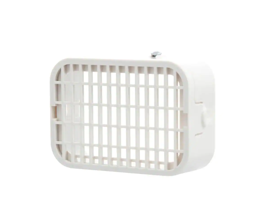 3 in. x 4 in. White Plastic Rodent Guard, Snap/LockIn Vinyl Grate