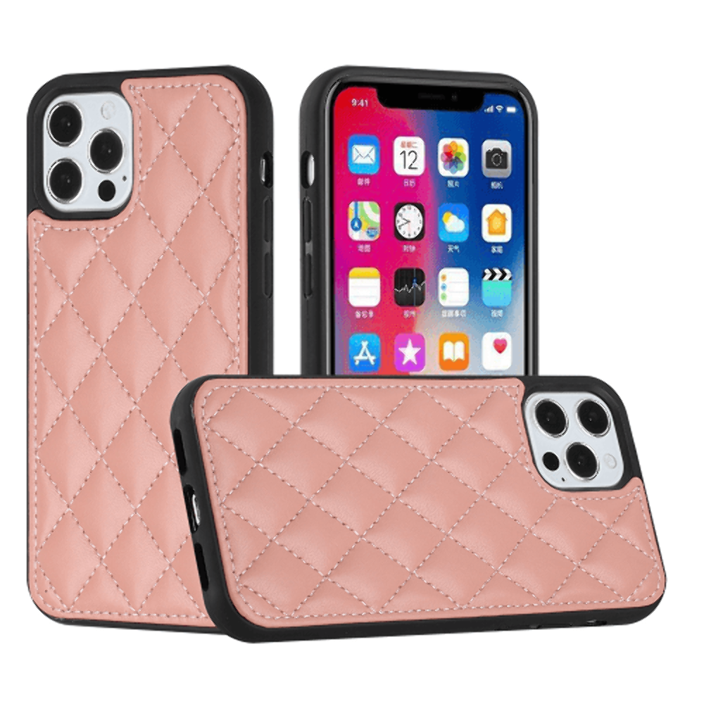 Pattern Diamond Shape PU Leather Case Cover for iPhone 12 Pro Max