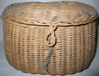 Small Vintage Wicker Fishing Creel, Woman'S, Childs, Fish, Basket