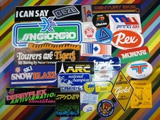 vtg 1970s 1980s Ski Skiing sticker - Raichle Munari Toko Dynastar Atomic 
