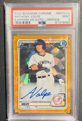 2020 bowman sapphire Anthony volpe PSA9
