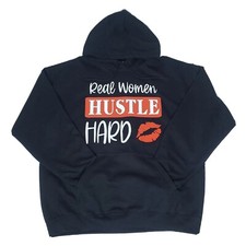 ChiefBrains Apparel Women Hustle Hard Hoodie Limited Edition Heavy Cotton New