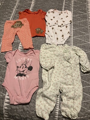 Carter's/Disney Baby/First Impressions Girls 3-6M Set (lot of 5