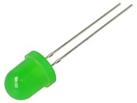 2X OSG5TS8134A Led 8Mm GrüN Blinkend 1120-1560Mcd 60° 3-5V 20Ma 1,8Hz Optosupply