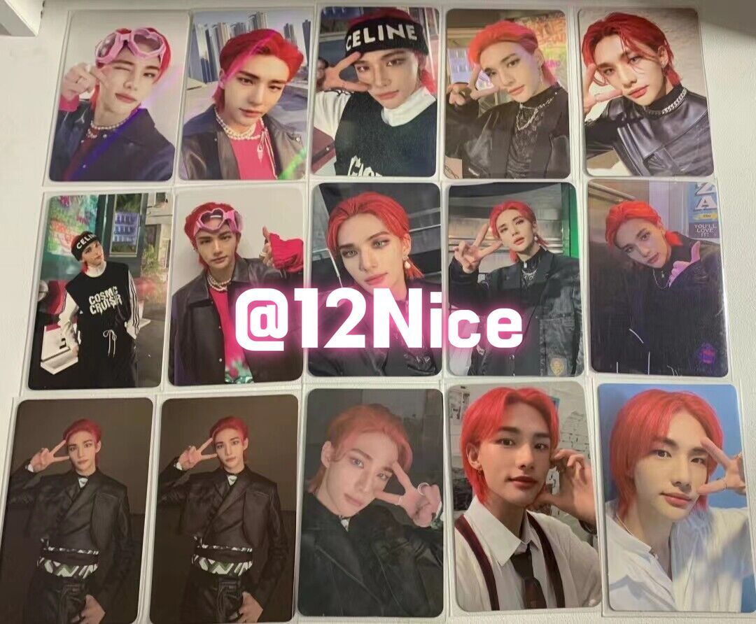 RED HAIR-Stray kids Hyunjin ODDINARY Official Photocard Store