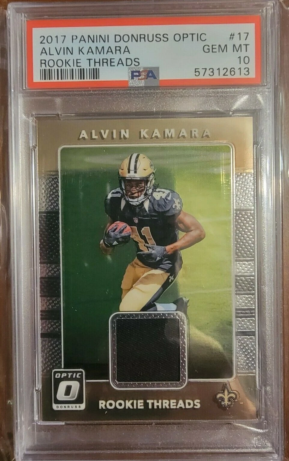 Alvin Kamara Panini Donruss Optic Rookie Threads #17 Base