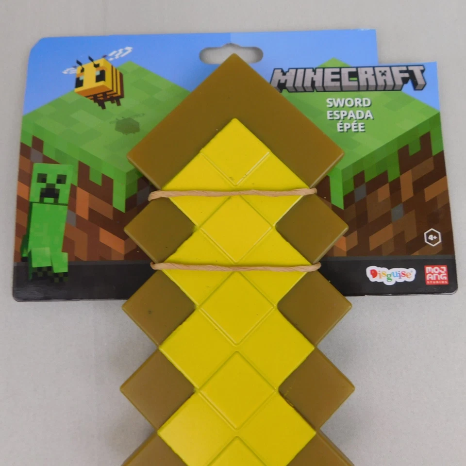 Kids Minecraft Gold Sword Halloween Costume Hand Held Prop #C453 - Image 4 of 4