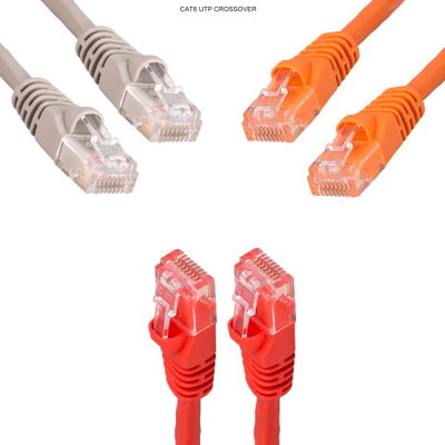 1'-50' CAT6 Crossover UTP Patch Cable 550MHz 24AWG Ethernet RJ45 Network Cord UL