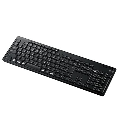 ELECOM Wireless Full Keyboard Quiet Design Antibacterial Black TK-FDM116SKTBKNEW