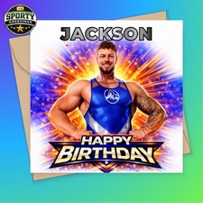Gladiators Giant Birthday Card - Personalised Name Kids Adult Fan Gift