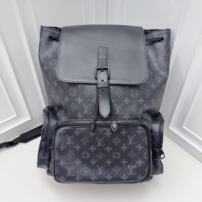 louis vuitton backpack mens ebay Louis Vuitton Black Monogram Eclipse Men's Backpack Classic