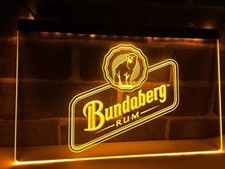 BUNDABERG RUM LED NEON LIGHT SIGN MAN CAVE GARAGE SHED BAR PUB WALL ART DÉCOR