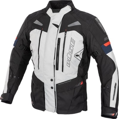 Herren Motorrad Jacke 62 - Büse Monterey - Textil mit Protektor - hellgrau