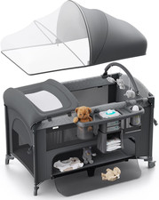 4 in 1 Baby Bassinet, Pack and Play, Bedside Crib Sleeper, Diaper Changer - Come