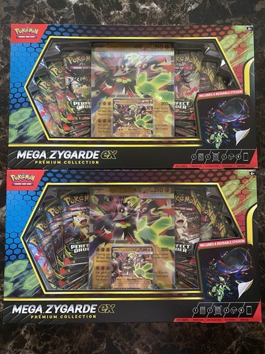 Pokemon Mega Zygarde Ex Premium Collection Lot Of 2 Total of 16 Packs!