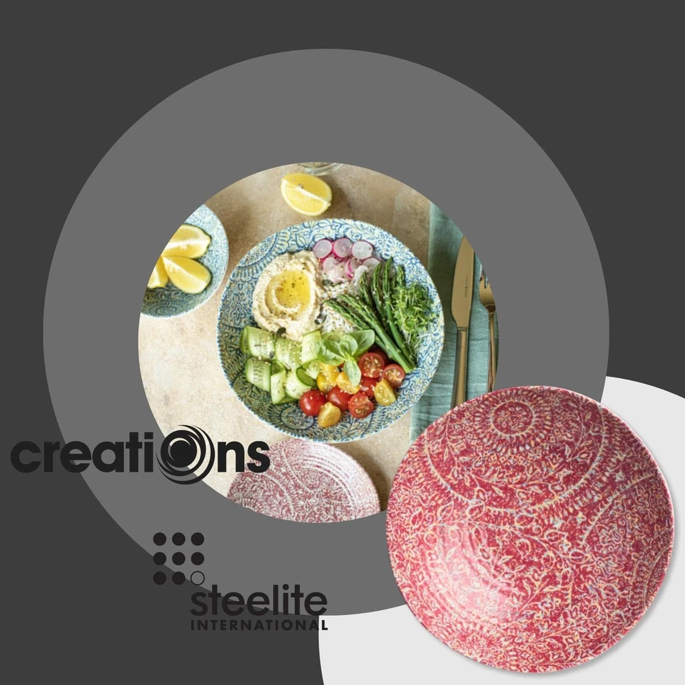 Steelite Melamine Dinnerware Dinner Plates, Creations Solano Mandala Floral H... - Image 3 of 4