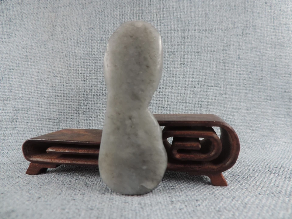 Antigua escultura china de jade verde hitiano de naturaleza GUANYIN estatua colgante Foto 3 de 4