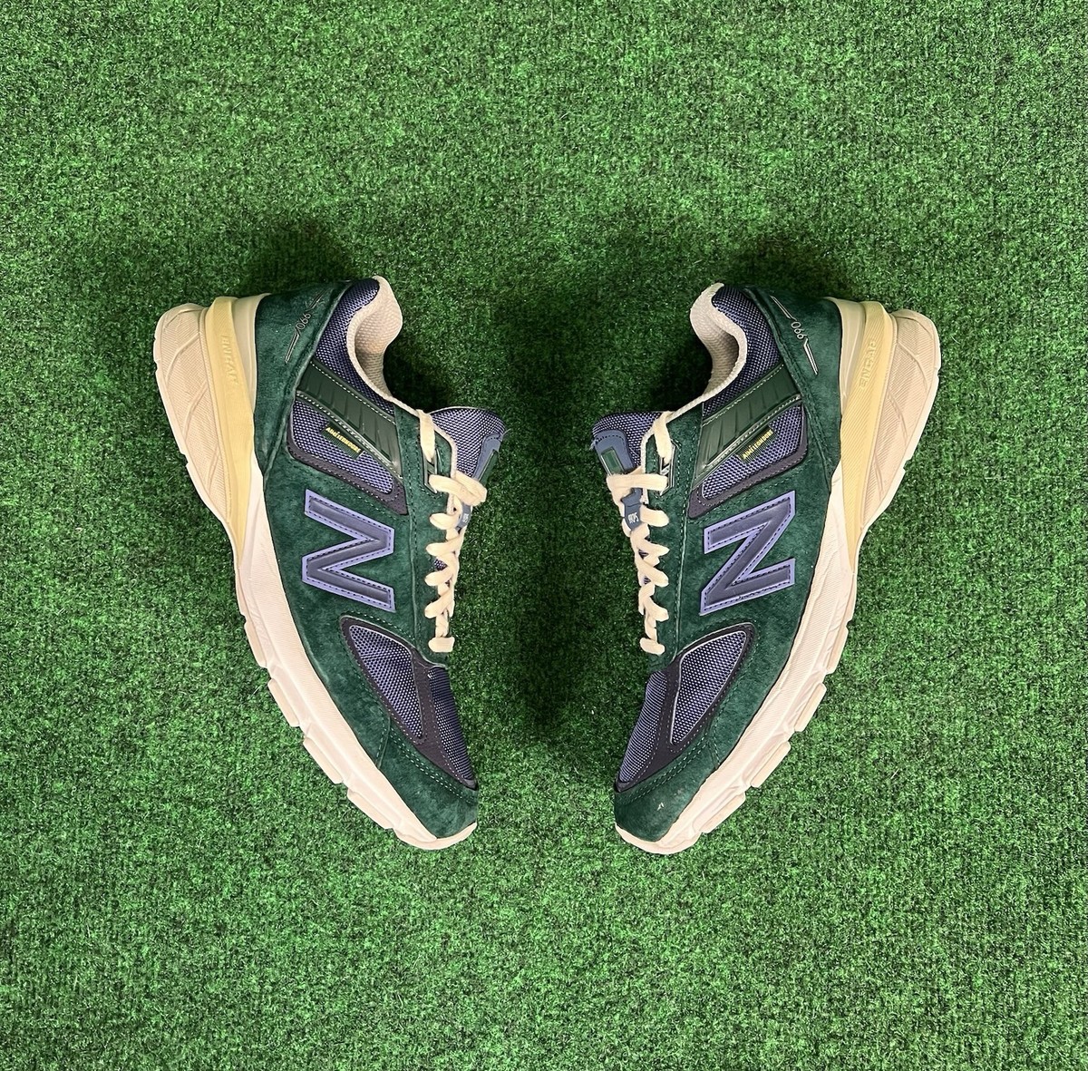 Men New Balance Aime Leon Dore 990V5 Navy Blue Green Size 10