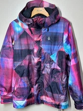 Volcom ZEEZ Plaid Jacket Women’s S Waterproof Snowboard Ski Streetwear