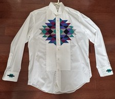 Vintage Western Button Up Neil Allyn Men's Southwest Aztec Tuxedo Shirt