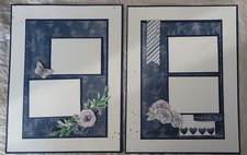 CTMH Floral Scrapbooking Layouts - 8.5 X 11 double set of 4 - ScrapAttic