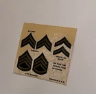 Vintage G I Joe Army Soldier Insignia Rank Sticker Sheet HASBRO 1964-1969 1