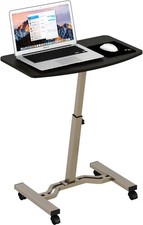 Adjustable Mobile Laptop Stand Desk Cart, Height 28''-33'' Rolling Table
