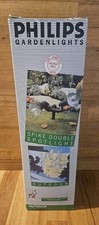 Vintage Retro Philips Gardenlights Spike Double Spotlight Outdoor- New Old Stock