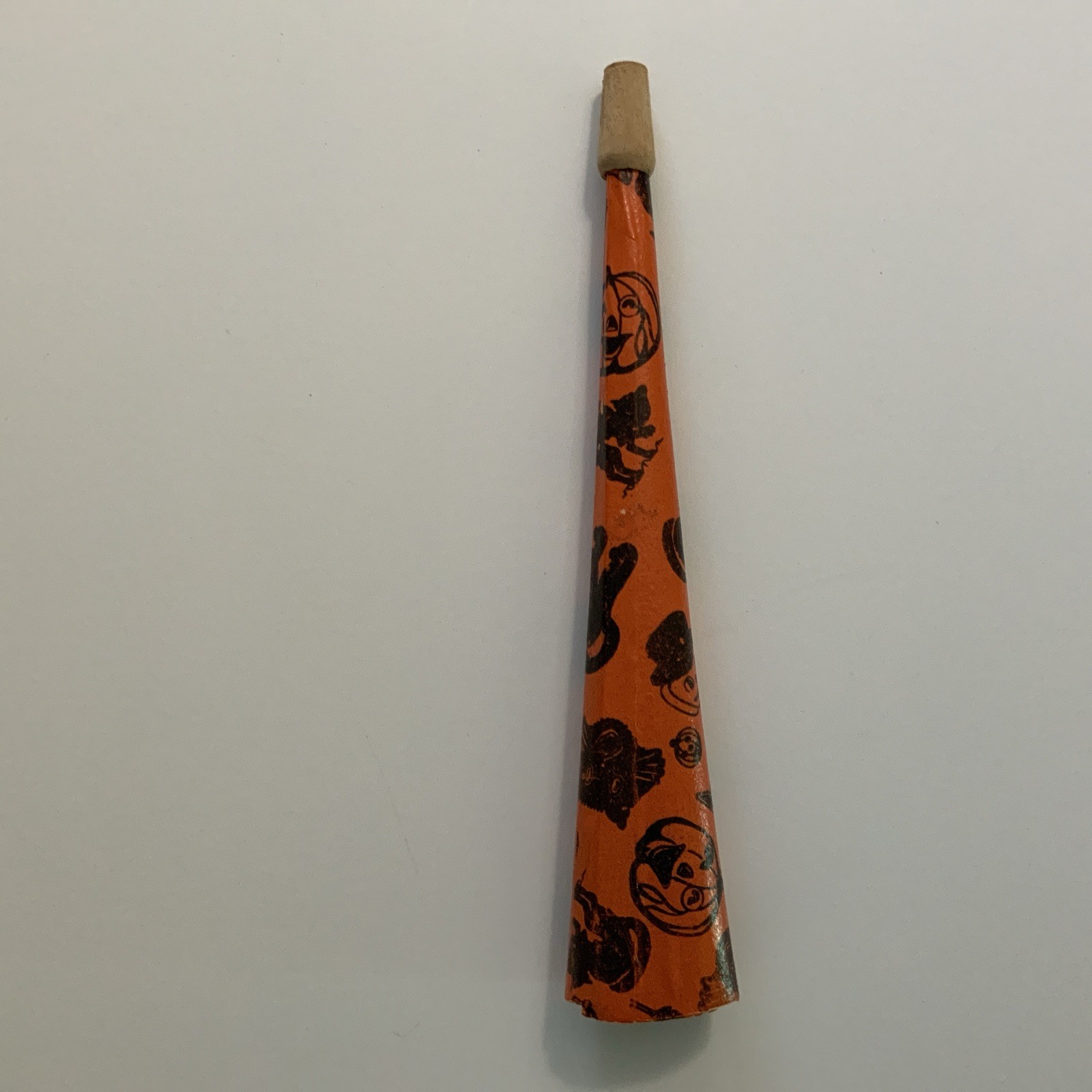 Vintage Halloween Paper Horn Noisemaker Litho Print Wood Mouth | eBay