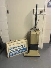 Vtg Electrolux Discovery II Upright Vacuum w/ Accessory Kit & Attachments
