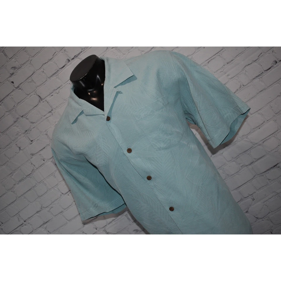 Tommy Bahama Hawaiian SILK Shirt Mens Size 2XL Loop Collar Coconut Buttons - Image 3 of 4