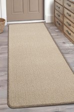 Bobble Cream Modern Plain Bordered Runner