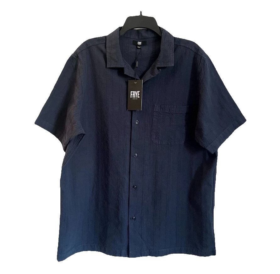 Frye Mens Cotton Short SleeveShirt Navy M 6790₽